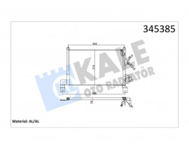 KLİMA RADYATORU KONDENSERİ FORD RANGER 98 06 2.5 TD 525X292X16 OTO.-MEK.