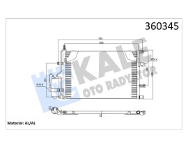 KLİMA RADYATÖRÜ VOLVO S60 I 384 2.0T 00-10 S80 I 184 2.0T 98-06 V70 II 285 2.4 01-07 xC70 I CROSS COUNTRY 295 2.5T xC AWD 02-07 KURUTUCU İLE BRAZING AL-AL 655x436x22