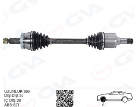 KOMPLE AKS ÖN SOL ABSLI HYUNDAI SANTA FE CM 2.2 CRDI A-T 06-12