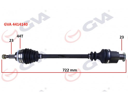 KOMPLE AKS SAĞ CLIO 2-KANGOO 2 1.5 DCI 02 ABS Lİ 724mm 44DİŞ Kalın Freze