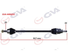 KOMPLE AKS SAĞ CORSA D 1.3 CDTI 06 DTJ 917mm