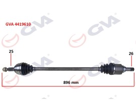 KOMPLE AKS SAĞ DACIA DOKKER 1.5 DCI 12- 896mm