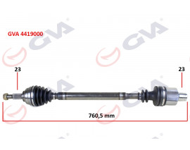 KOMPLE AKS SAĞ DACIA LOGAN-SANDERO 1.5 DCİ 04-12 760mm