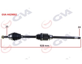 KOMPLE AKS SAĞ DOBLO 1.9 JTD 01 DOBLO-ALBEA 1.3 MTJ 05 928mm