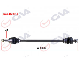 KOMPLE AKS SAĞ DOBLO 1.9D 01 934mm