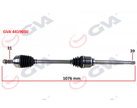 KOMPLE AKS SAĞ MASTER 3-MOVANO 2.3 DCİ 6 VİTES 10- 1076mm