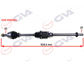 KOMPLE AKS SAĞ MİLLİ AKS LALE Lİ GRANDE PUNTO 1.3 MTJ 05- 75HP 918mm