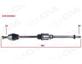KOMPLE AKS SAĞ MİLLİ DOBLO 1.3 MULTIJET 10 967mm