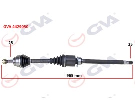 KOMPLE AKS SAĞ MİLLİ DOBLO 1.6 MJT AT/MT 10- 965.5mm