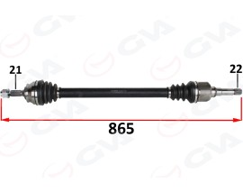 KOMPLE AKS SAG ON PSA 2008 I 1.2 M-T 05- CITROEN C3 III 1.2 M-T 16- C4 CACTUS 1.2 M-T 14-