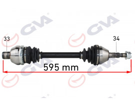 KOMPLE AKS SAĞ OPEL ASTRA H 1.9 DTL 04-14 -ZAFIRA B 05-15 595mm