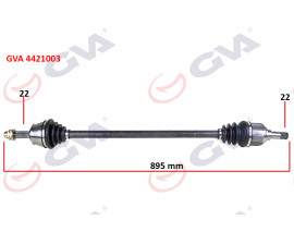 KOMPLE AKS SAĞ PALIO 1.2-1.4-1.6 16V AKS LALE Lİ 895mm