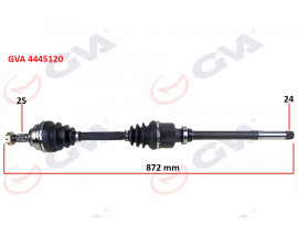 KOMPLE AKS SAĞ PARTNER-BERLINGO 96-08 1.9D 872mm