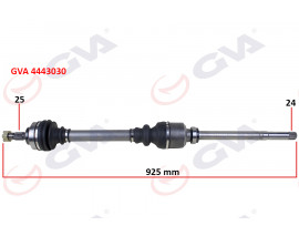 KOMPLE AKS SAĞ PARTNER/C4 1.6 HDI 09 307 1.4/1.6 HDİ 925mm