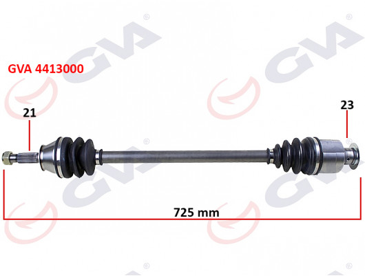 KOMPLE AKS SAĞ RENAULT 9/11 1.4 725mm 85-00