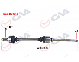 KOMPLE AKS SAĞ SCUDO-EXPERT-JUMPY 1.9D 96-06 ABS Lİ 48DİŞ 938mm