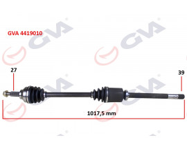 KOMPLE AKS SAĞ TRAFIC II-OPEL VIVARO 1.9 DCI 01 1017mm