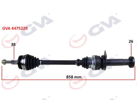 KOMPLE AKS SAĞ TRANSPORTER T5 1.9 TDİ 03-11 858mm AXB-AXC