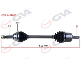 KOMPLE AKS SOL ACCENT ADMIRE 1.3-1.5D 03-06 ABS Lİ 29DİŞ 613mm