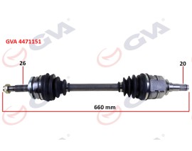 KOMPLE AKS SOL AURIS-COROLLA E15 1.4D 07-11 660mm
