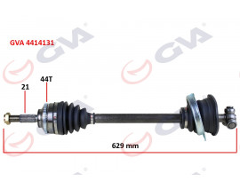 KOMPLE AKS SOL CLIO II 1.5DCI 98-05 ABS Lİ 44DİŞ 629mm YAYLI