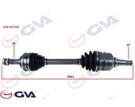 KOMPLE AKS SOL COROLLA E10 1.6i 92-97 594.5 mm