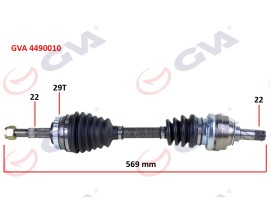 KOMPLE AKS SOL CORSA B 1.2i 16V 93-00 ABS Lİ 569mm 29DİŞ