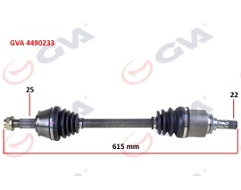 KOMPLE AKS SOL CORSA D 1.3 CDTI 06 DTJ 615mm