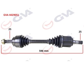 KOMPLE AKS SOL DOBLO 1.6 MJT AT/MT 10- 596mm