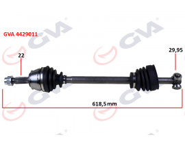 KOMPLE AKS SOL DOBLO 1.9D 01 618mm