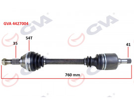 KOMPLE AKS SOL DUCATO-BOXER-JUMPER 2.5 D 94-02 18Q ABS Lİ 54DİŞ 762mm