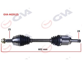 KOMPLE AKS SOL FIORINO-BIPPER-NEMO 1.3 MJT M/T EURO5 13- İÇ AKS KAFALI 602mm