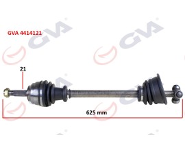 KOMPLE AKS SOL KANGOO 1.9DTI 98-08 625mm