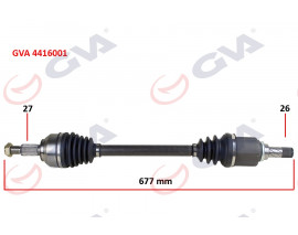 KOMPLE AKS SOL KANGOO 3 1.5 DCİ 08- 677mm