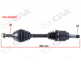 KOMPLE AKS SOL LINEA 1.3 MTJ 07- 90HP MİLSİZ 584mm