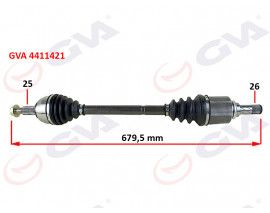 KOMPLE AKS SOL MEGANE 3-FLUENCE 1.5 DCİ 6 VİTES 09 680mm