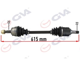 KOMPLE AKS SOL OPEL CORSA D 1.0-1.2-1.4 07-14 -CORSA E 15 -ADAM 13 615mm