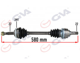 KOMPLE AKS SOL OPEL-MERIVA A 1.6 03-10 ABS Lİ 29 DİŞ 580mm
