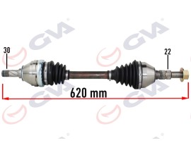 KOMPLE AKS SOL OPEL VECTRA C 1.6-1.8 02-08 620mm