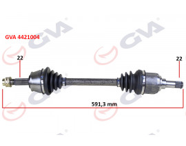 KOMPLE AKS SOL PALIO 1.2-1.4-1.6 16V AKS LALE Lİ 591mm