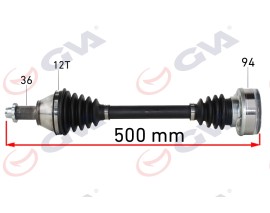 KOMPLE AKS SOL POLO-IBIZA-FABIA 1.4 16V 01-12 500mm