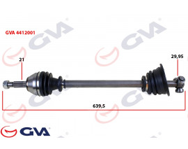KOMPLE AKS SOL RENAULT 19 1.4 639mm