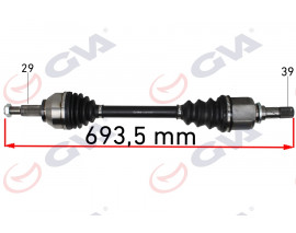 KOMPLE AKS SOL RENAULT TRAFİC III 1.6 DCİ 14- 693mm