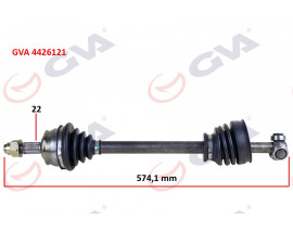 KOMPLE AKS SOL TEMPRA 1.4i 92-99 574mm