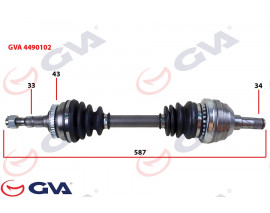 KOMPLE AKS SOL VECTRA A 1.8-2.0 88-95 -ASTRA F 92-98 -CALIBRA A 89-97 ABS Lİ 43DİŞ 587mm
