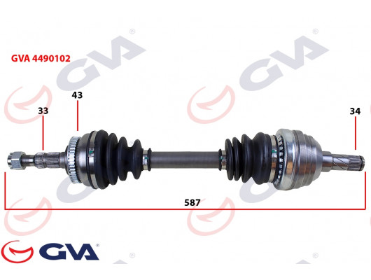 KOMPLE AKS SOL VECTRA A 1.8-2.0 88-95 -ASTRA F 92-98 -CALIBRA A 89-97 ABS Lİ 43DİŞ 587mm