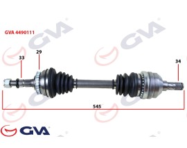KOMPLE AKS SOL VECTRA B 1.6İ-1.8İ-2.0İ 95-03 ABS Lİ 29 DİŞ 595mm