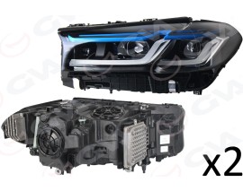 KOMPLE FAR SAG SOL SET MODIFIYE LCI-TIPI LASER-LIGHT BEYINLER UZERINDE BMW G30 2017 2019