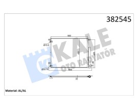 KONDENSER HONDA CIVIC X FC 1.6İ 16 KURUTUCU İLE BRAZING AL-AL 560X431X12 KLİMA RADYATÖRÜ
