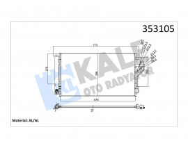 KONDENSER HYUNDAI ix35-KIA CARENS IV-SPORTAGE